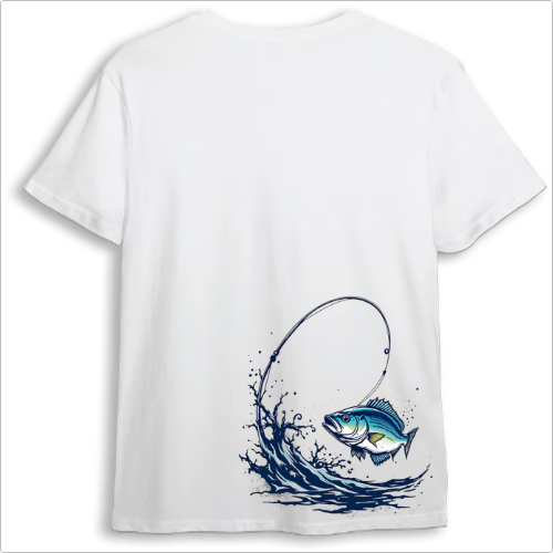 Camiseta Branca Pesca